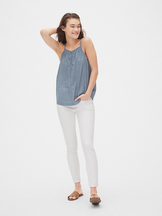 Image number 3 showing, Smocked Cami in Chambray
