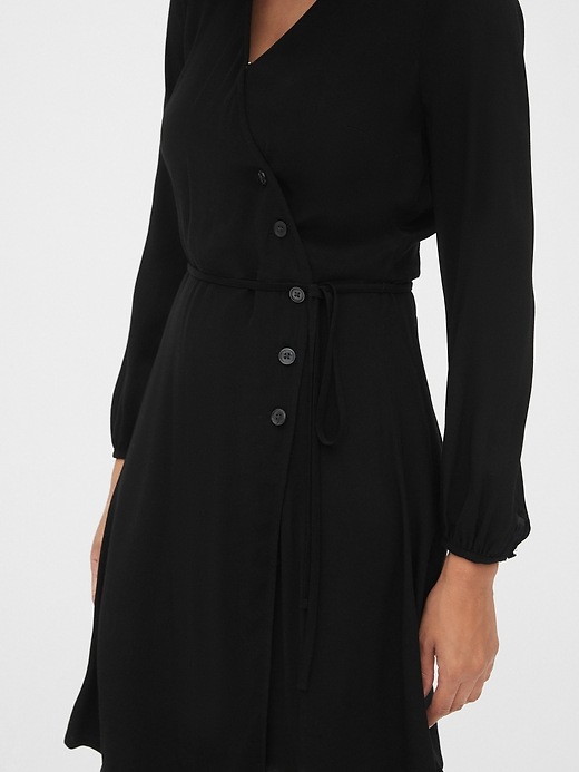Gap side button wrap dress sale