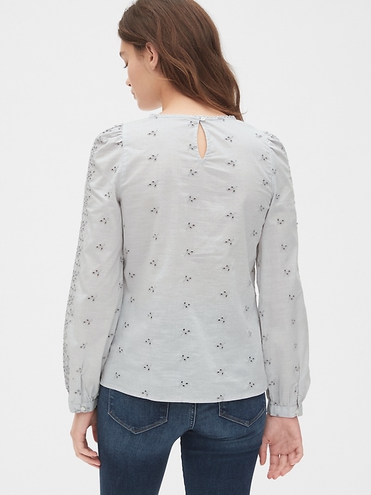 Image number 2 showing, Eyelet Embroidered Blouse