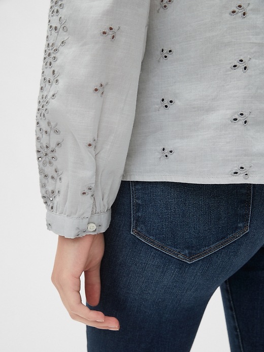 Image number 5 showing, Eyelet Embroidered Blouse