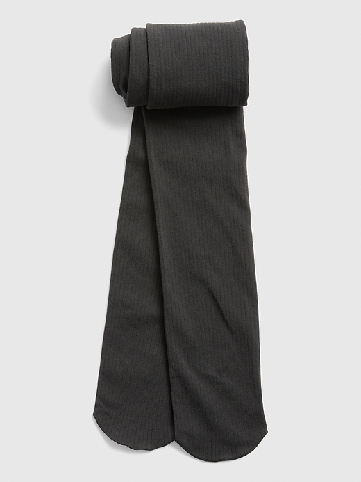1 of 8 showing, with the color charcoal grey of product Ribbed Tights