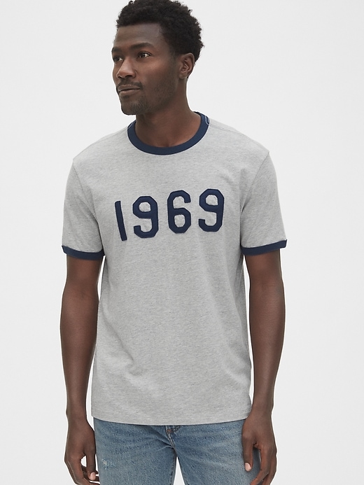 Image number 1 showing, Gap 50th Anniversary Logo Ringer T-Shirt