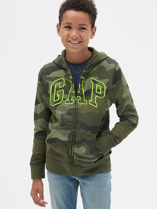 Image number 2 showing, Kids Gap Logo Camo Hoodie Sweatshirt