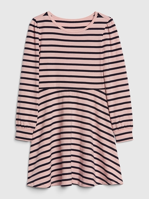 1 of 8 showing, with the color pink standard of product Kids Print Fit and Flare Dress