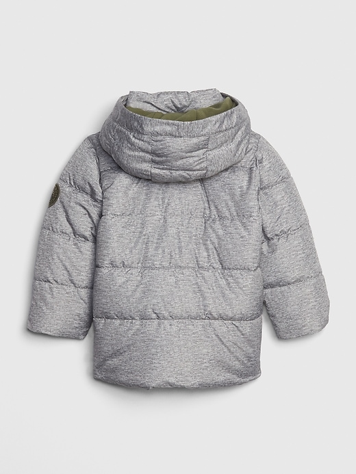2 of 8 showing, with the color heather grey of product Toddler ColdControl Max Puffer