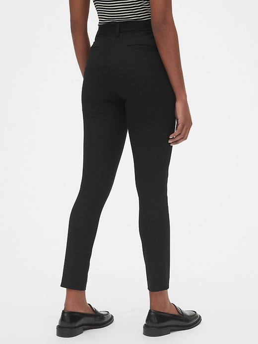 2 of 8 showing, with the color true black of product High Rise Skinny Ankle Pants