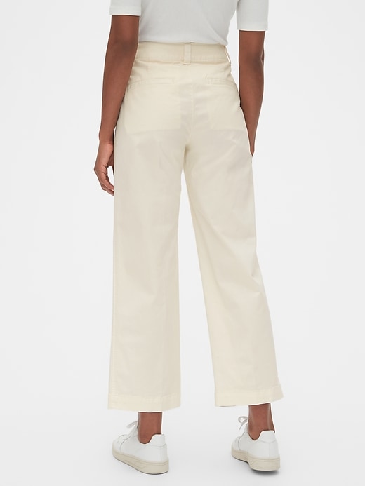 Image number 2 showing, High Rise Wide Leg Chinos