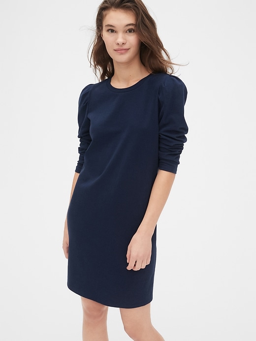 Image number 1 showing, Puff Sleeve T-Shirt Dress