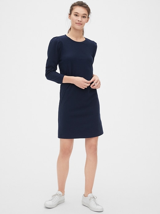 Image number 3 showing, Puff Sleeve T-Shirt Dress