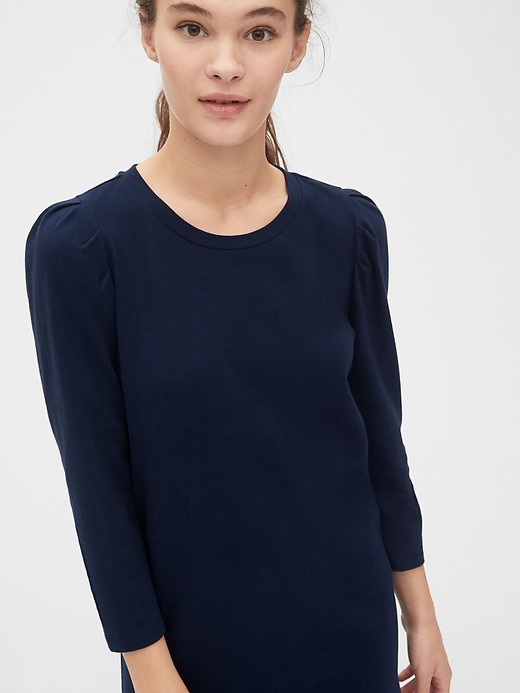 Image number 5 showing, Puff Sleeve T-Shirt Dress