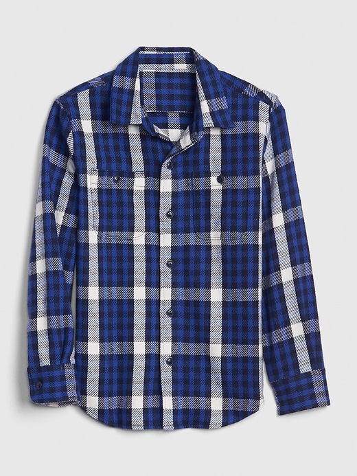 View large product image 1 of 1. Kids Plaid Overshirt