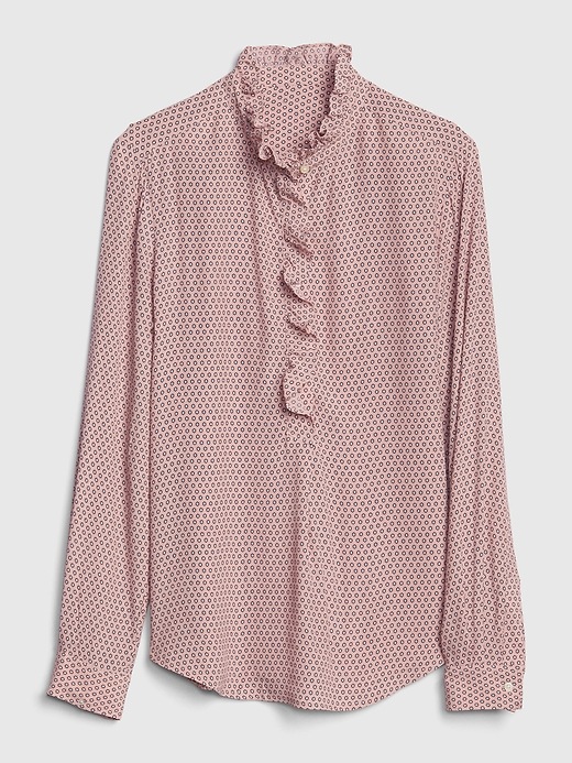 Image number 6 showing, Ruffle Print Popover Blouse
