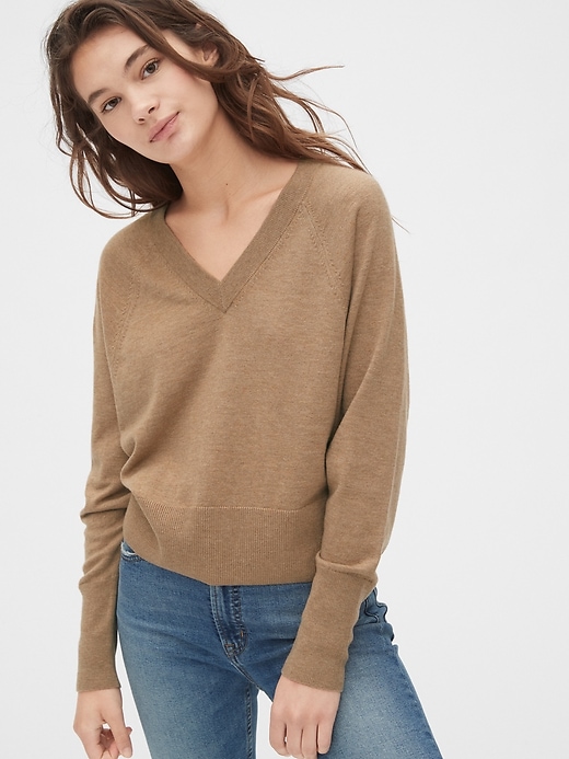 View large product image 1 of 1. True Soft Raglan V-Neck Sweater