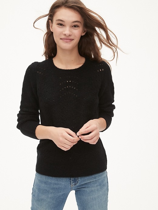Pointelle Crewneck Sweater | Gap