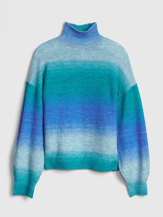 Image number 6 showing, Ombre Blouson Sleeve Turtleneck Sweater