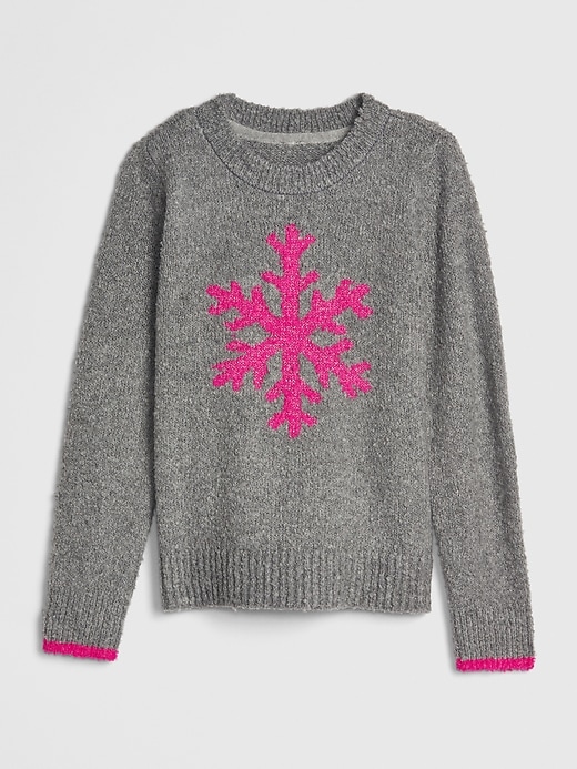 Image number 1 showing, Kids Intarsia Snowflake Sweater