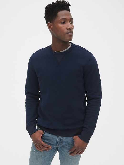 1 of 8 showing, with the color tapestry navy blue of product Vintage Soft Crewneck Sweatshirt