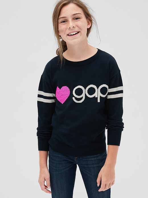 Image number 2 showing, Kids Gap Logo Flippy Sequin Sweater