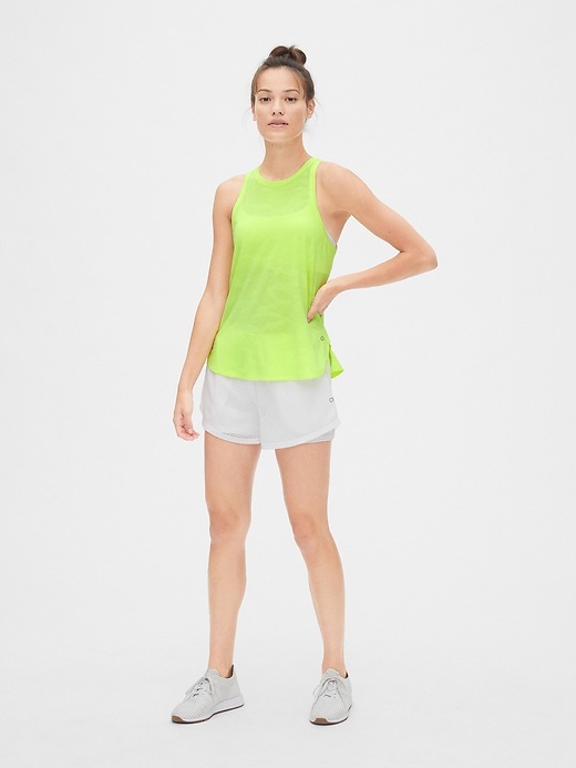 Image number 3 showing, GapFit Breathe Perforated High-Neck Tank Top