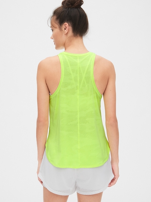 Image number 2 showing, GapFit Breathe Perforated High-Neck Tank Top