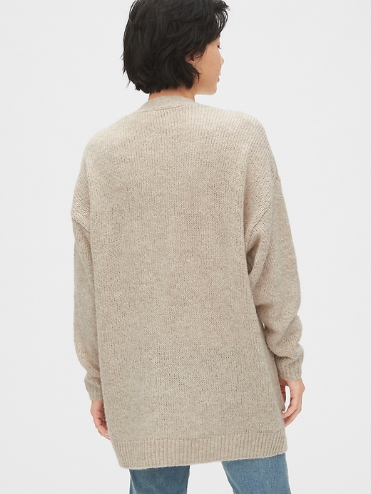 Image number 2 showing, Wool-Blend Button-Front Cardigan Sweater
