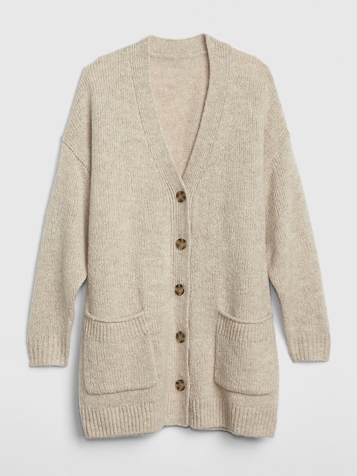Image number 6 showing, Wool-Blend Button-Front Cardigan Sweater