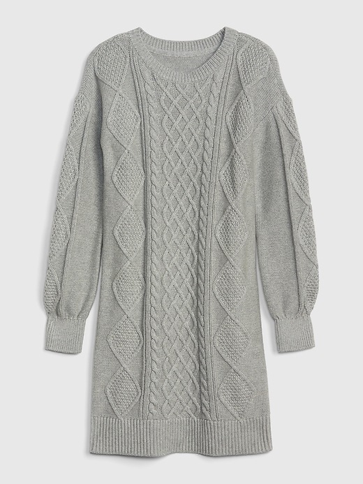 View large product image 1 of 1. Kids Cable-Knit Sweater Dress
