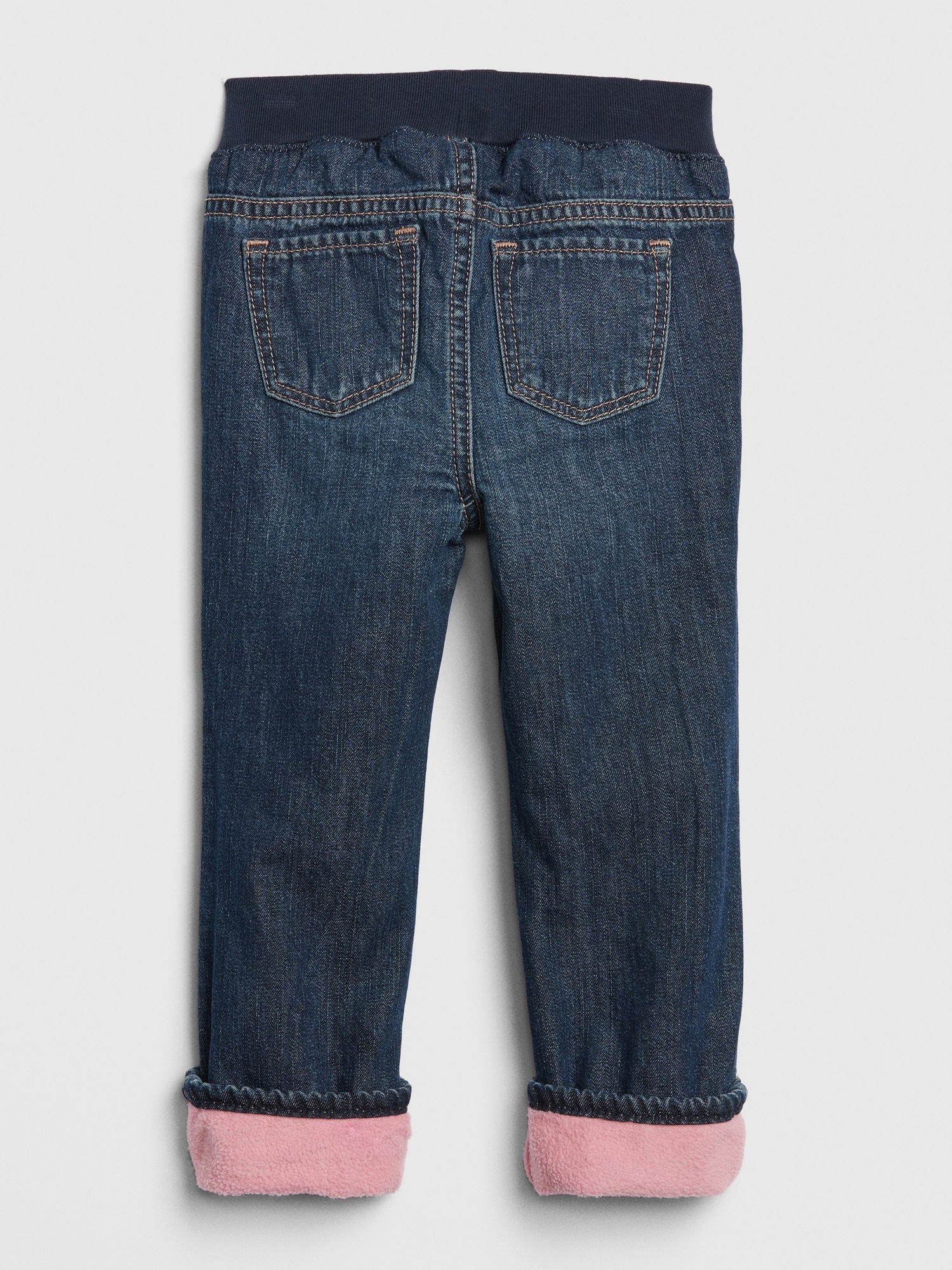 Toddler Pull On Lined Straight Jeans
