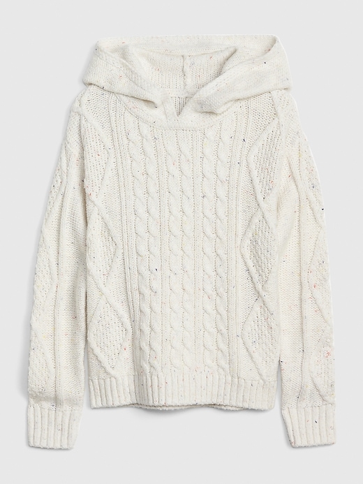 Image number 5 showing, Kids Cable-Knit Hoodie Sweater