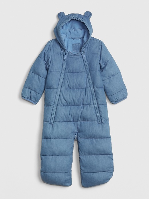 1 of 8 showing, with the color light wash indigo of product Baby ColdControl Max Chambray Bundler