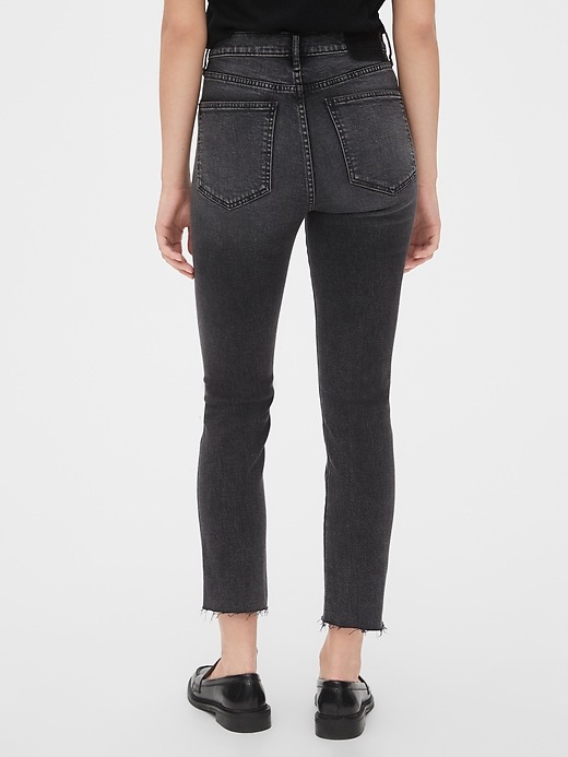 2 of 8 showing, with the color washed black of product High Rise Cigarette Jeans with Secret Smoothing Pockets