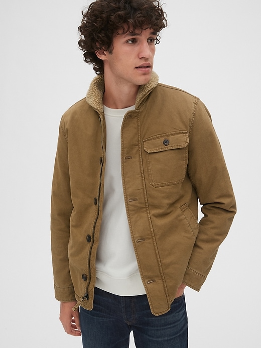 Image number 8 showing, Sherpa-Lined Deck Jacket