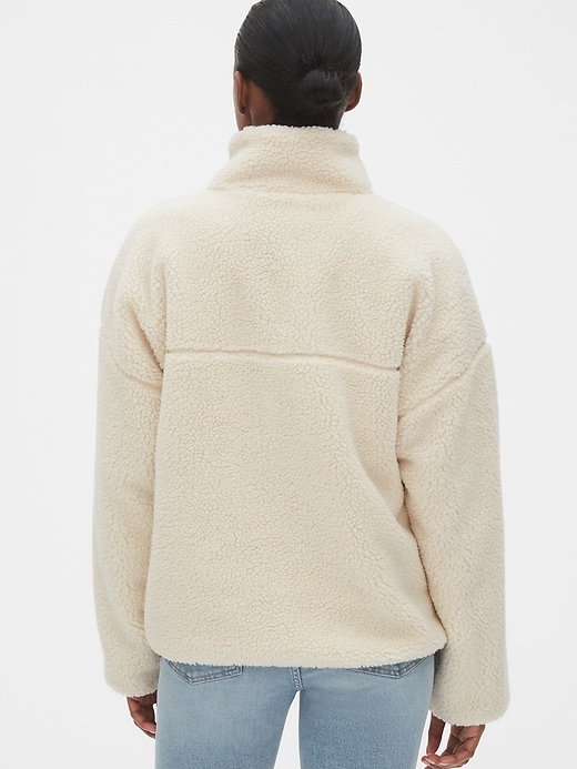 2 of 8 showing, with the color off white of product Sherpa Full-Zip Jacket