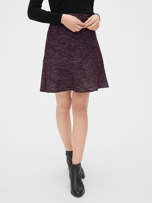 Image number 1 showing, Flutter Mini Skirt in Boucle