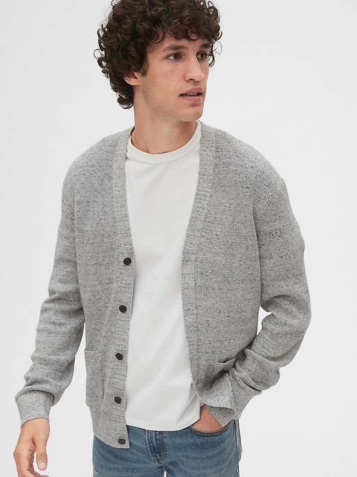 Image number 1 showing, Button-Front Cardigan Sweater