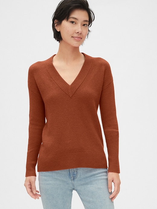 Image number 8 showing, Boucle V-Neck Sweater