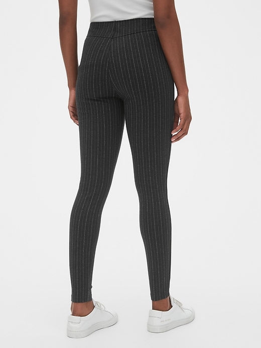 Image number 2 showing, High Rise Pinstripe Leggings in Ponte