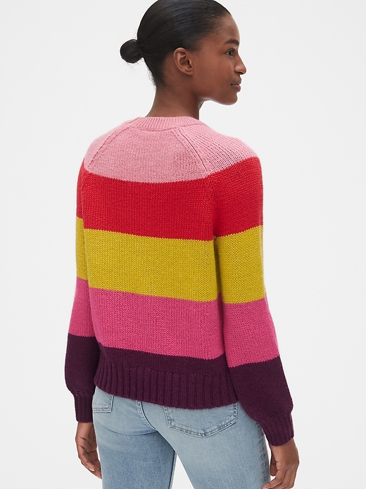 Image number 2 showing, Multicolor Stripe Crewneck Sweater