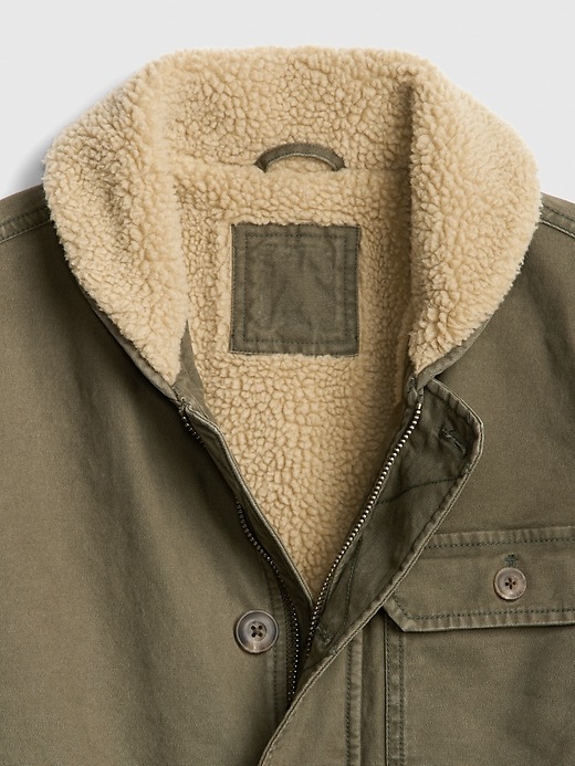 Image number 7 showing, Sherpa-Lined Deck Jacket