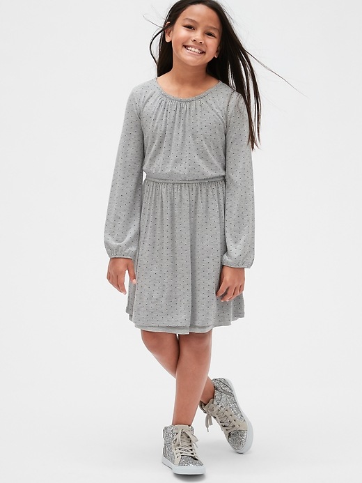 Image number 2 showing, Kids Dot Shirred Dress