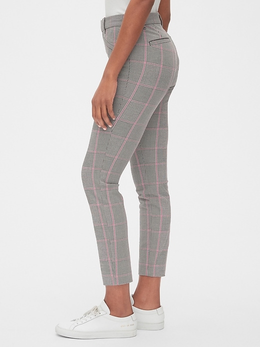 Image number 1 showing, Plaid Curvy Skinny Ankle Pants