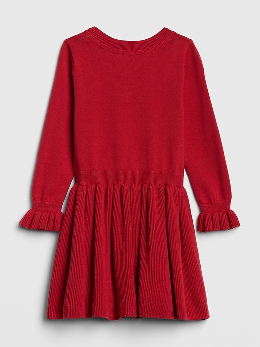 Image number 2 showing, Toddler Ruffle Sweater Dress