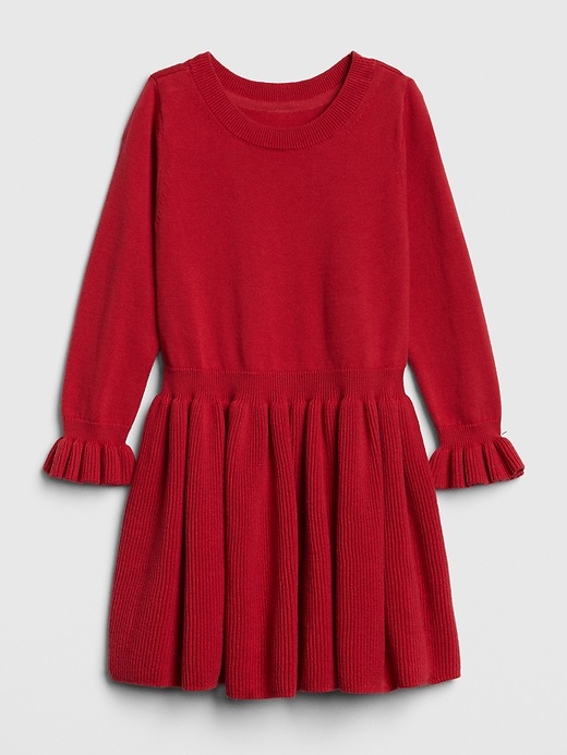 Image number 1 showing, Toddler Ruffle Sweater Dress