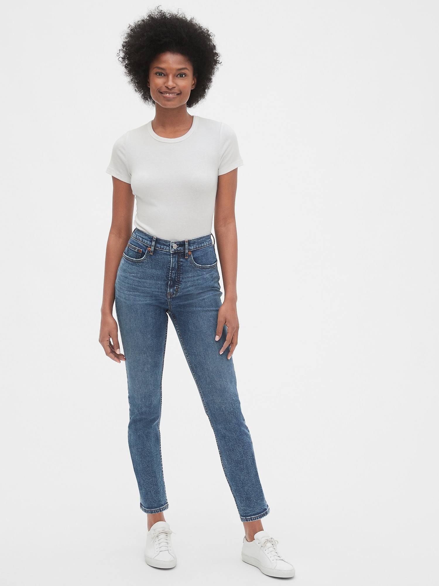 High Rise Cigarette Jeans with Secret Smoothing Pockets | Gap