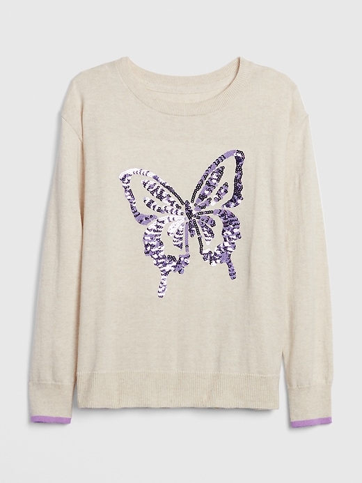 Image number 1 showing, Kids Sequin Graphic Sweater