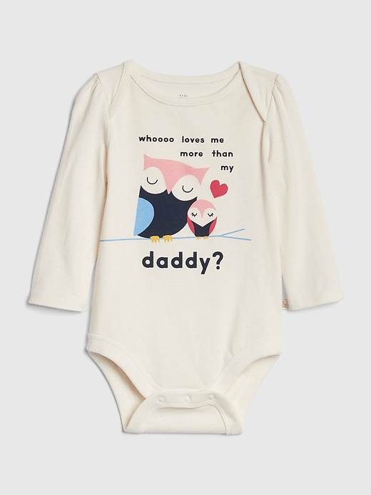 1 of 8 showing, with the color dad of product Baby Graphic Bodysuit