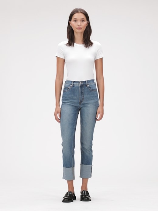 High Rise Cigarette Jeans with Secret Smoothing Pockets Gap