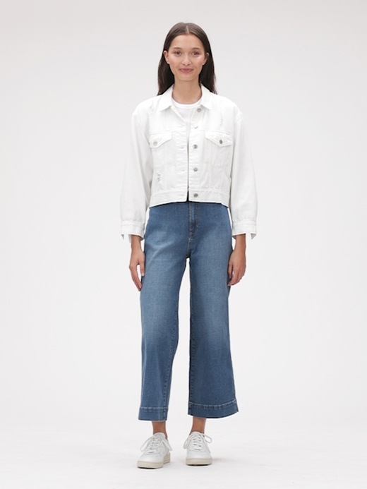 gap wide leg cropped jeans