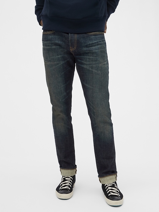 Image number 1 showing, Selvedge Slim Jeans with GapFlex