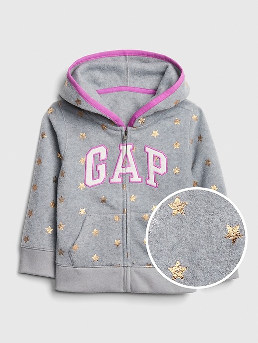 1 of 8 showing, with the color grey heather of product Toddler Gap Logo Hoodie Sweatshirt